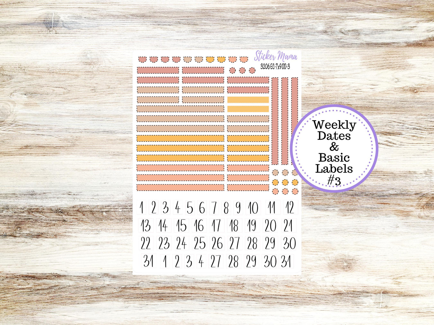 Erin Condren Daily Duo Planner Kit DD-3206 | Falling Colors  | Full Month Kit