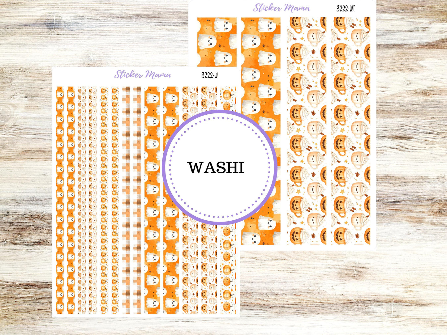 Washi Planner Stickers | 3222 Cozy Ghost