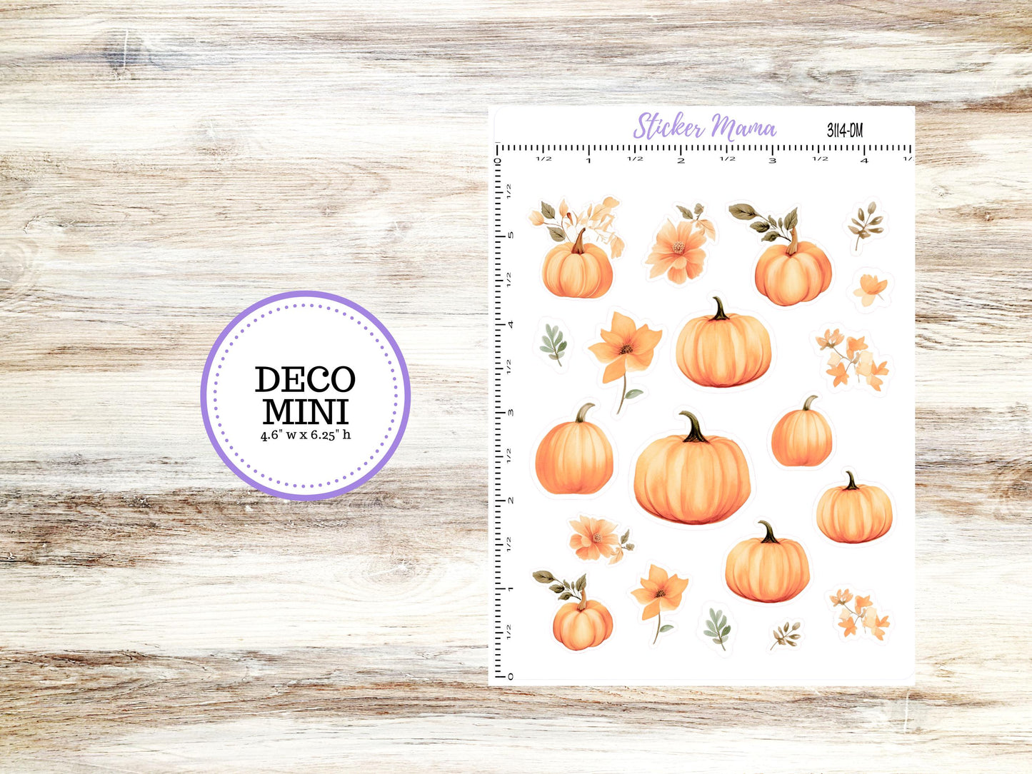 DECO-3114 || Pumpkin Paradise Deco || PLANNER STICKERS || Summer Stickers ||