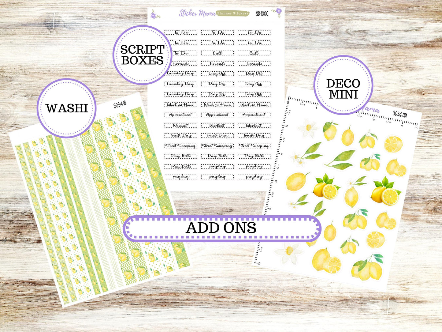 LD "Th Rose" Small || 4 COLUMN Mini (formerly the project mini) Size Planner Kit #3034 || Fresh Squeeze || Project Stickers || 11-25