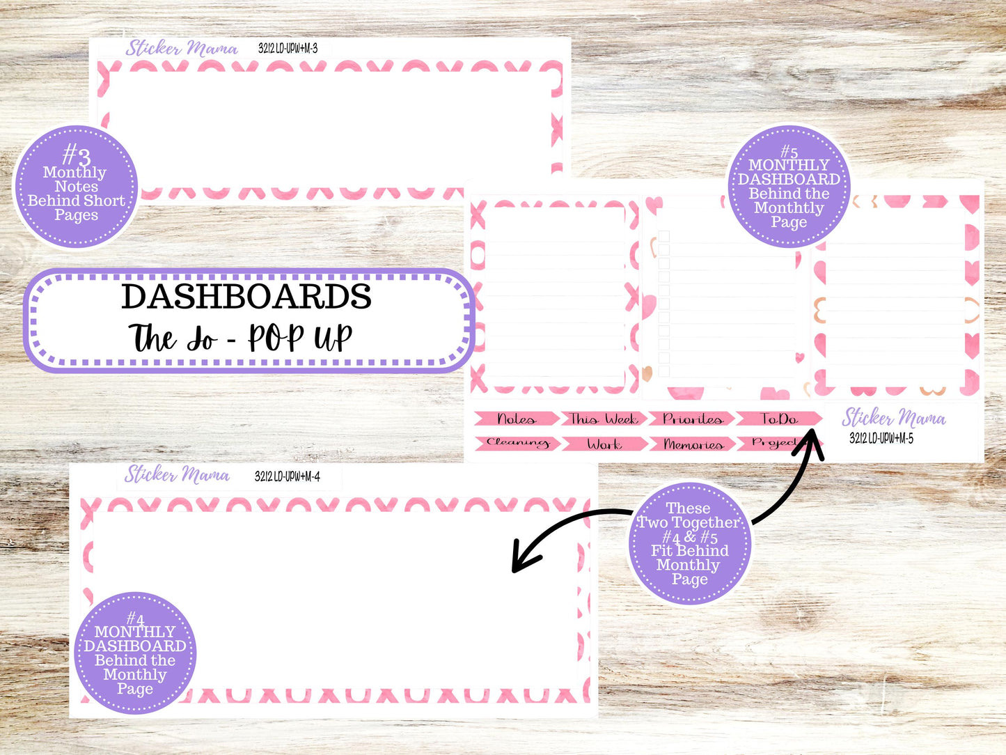 LD POP-UP Week+Month Planner Kit #3212 || The Jo || Love Notes || Laurel Denise Kit || Laurel Denise Stickers || 10-25