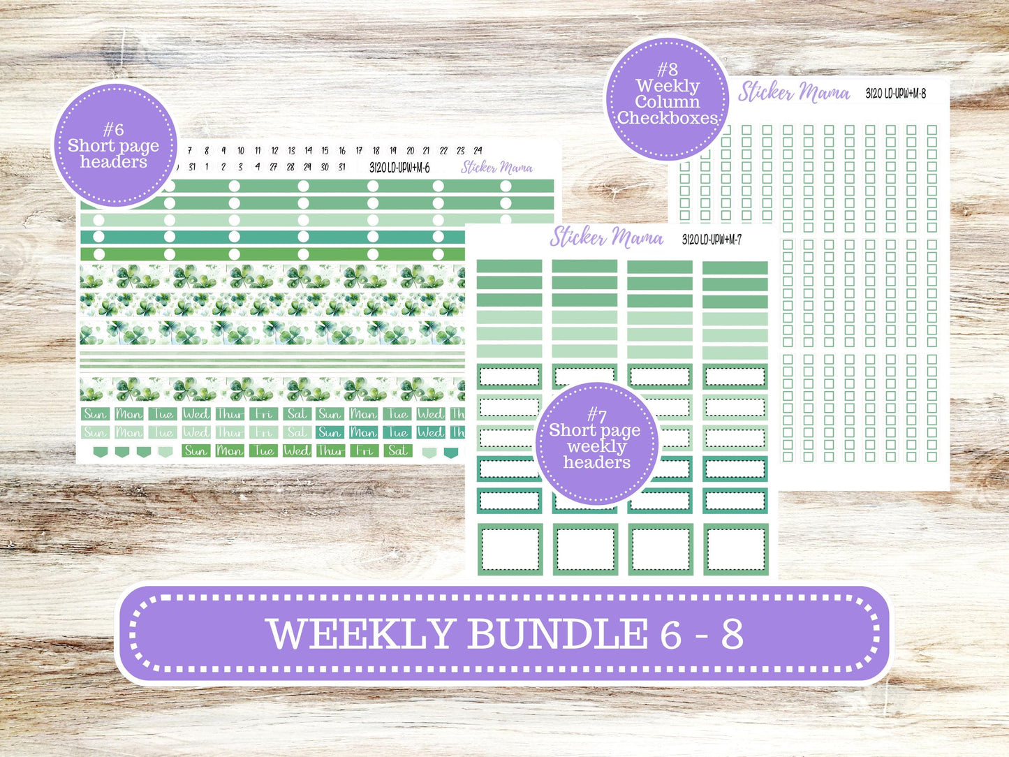 LD POP-UP Week+Month Planner Kit #3120 || The Jo || March Shamrock Magic || Laurel Denise Kit || Laurel Denise Stickers || 11-25