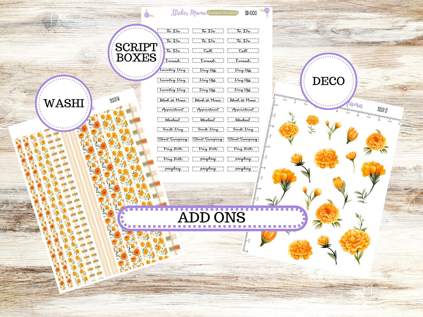 Laurel Denise Large Rose Planner Sticker Kit | 4-COLUMN (formerly project) | Month of your Choice 3201 Fall Colors | 5-26