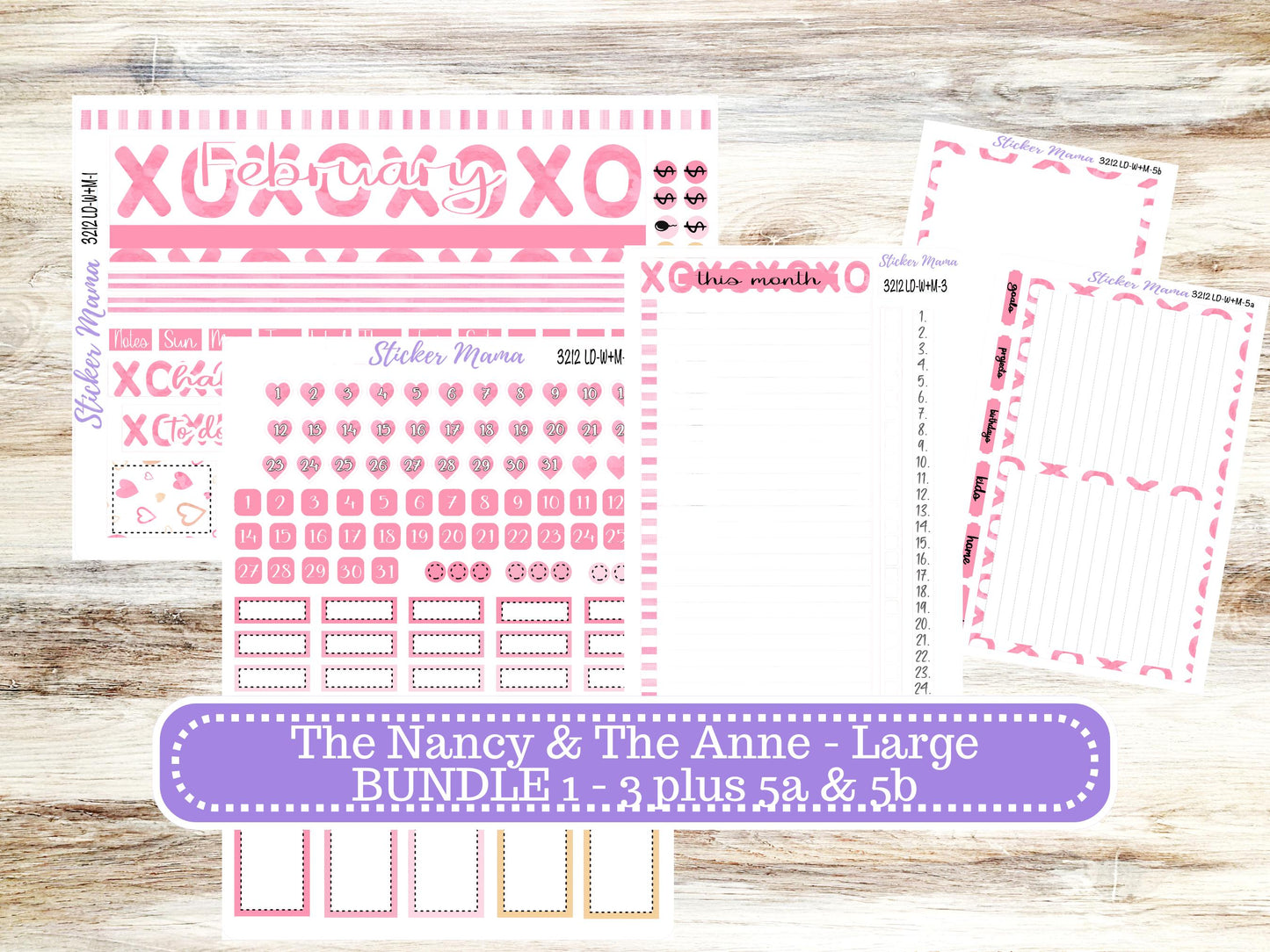 LD “The Nancy & Anne” Large || Week + Month PLANNER Monthly Kit #3212 || Laurel Denise Horizontal Vertical Kit || February || 10-25