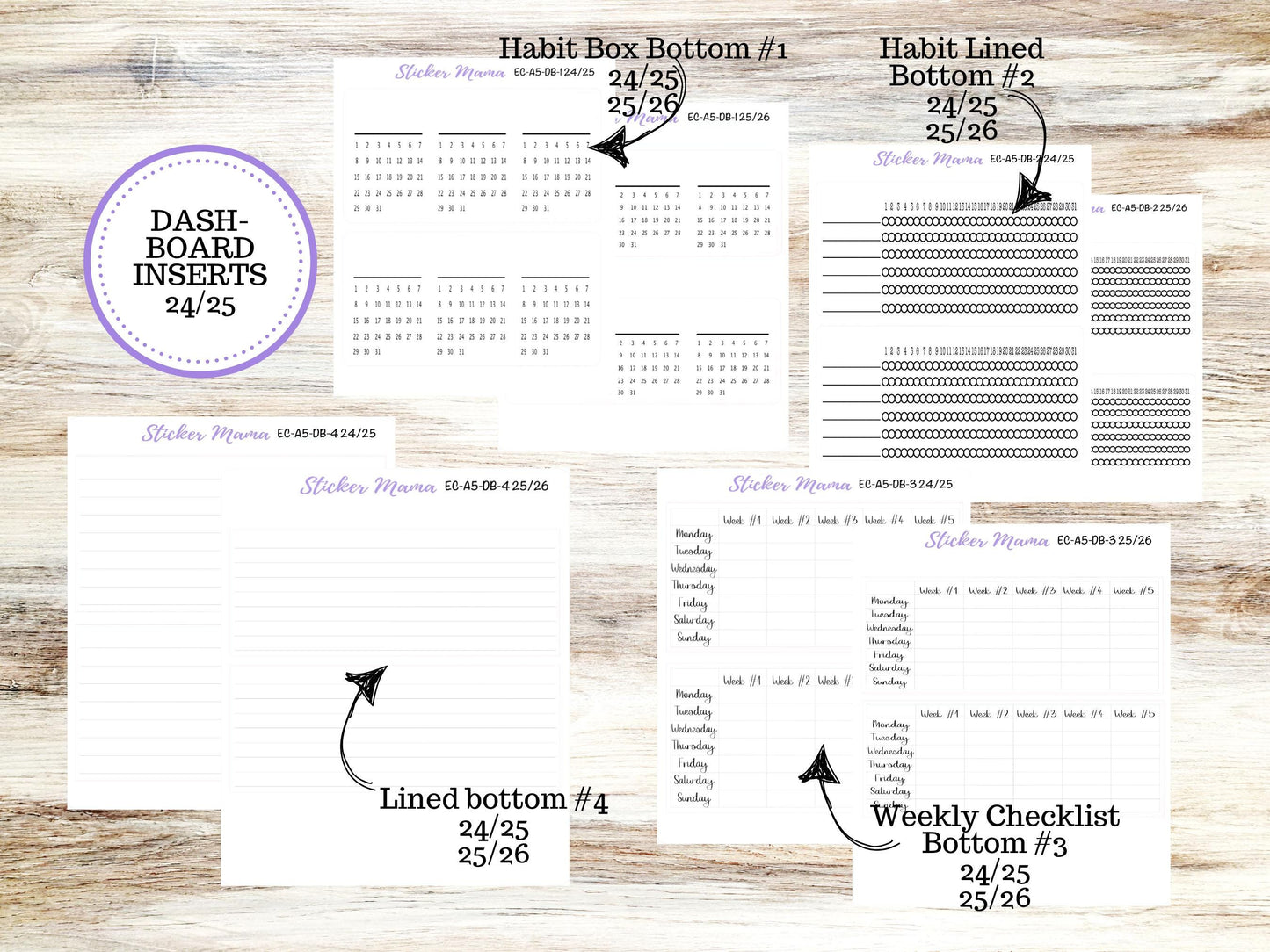 ERIN CONDRE Monthly Kit-3209 || A5 || Jolly Pines Stickers  || - ec December Monthly Kit - Monthly Planner Kits - Monthly Budget