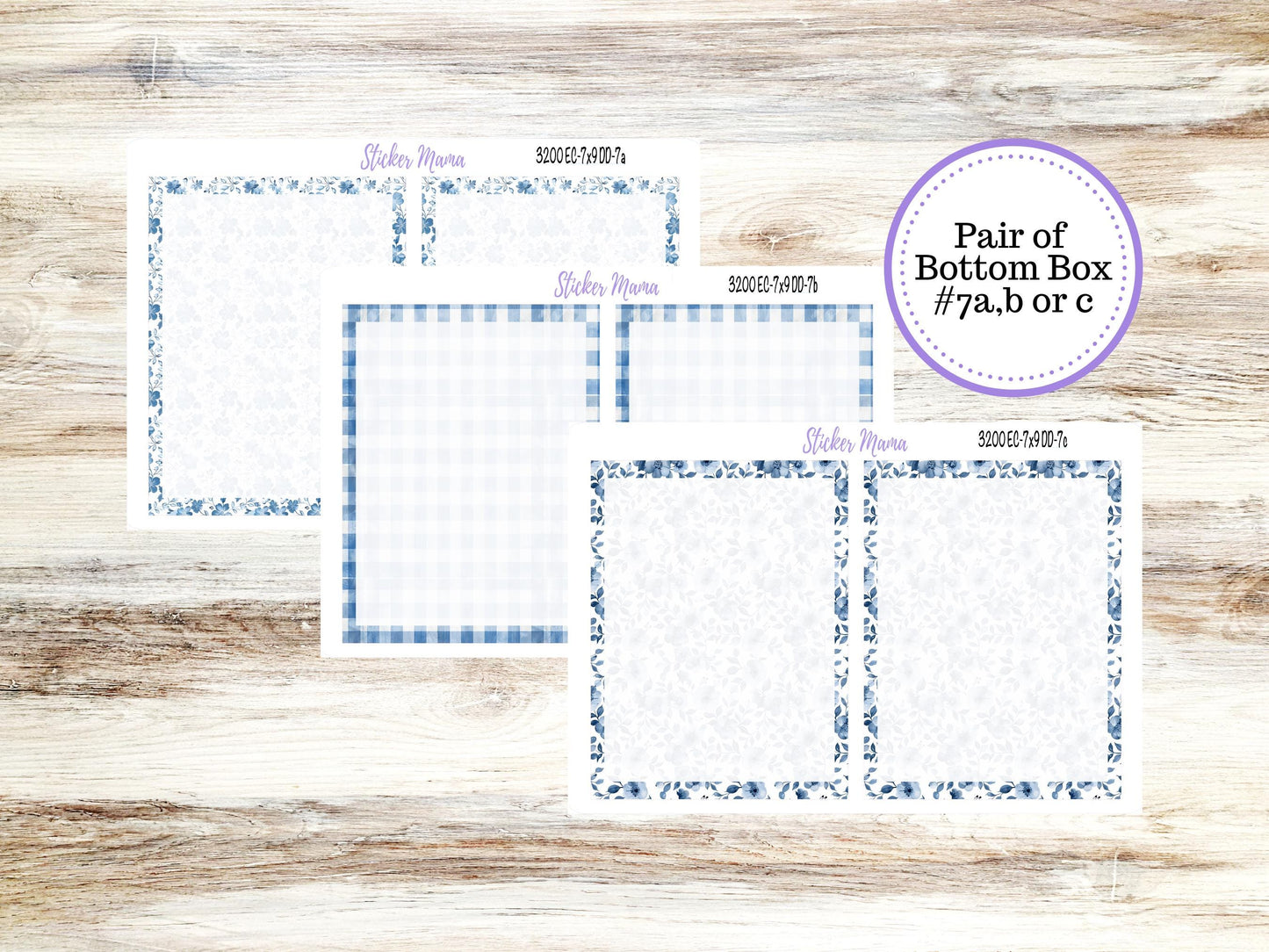 ERIN CONDREN Daily Duo Planner Kit DD-3200 || Blue Blossom || Daily Duo Planner Sticker Kit || Erin Condren ||