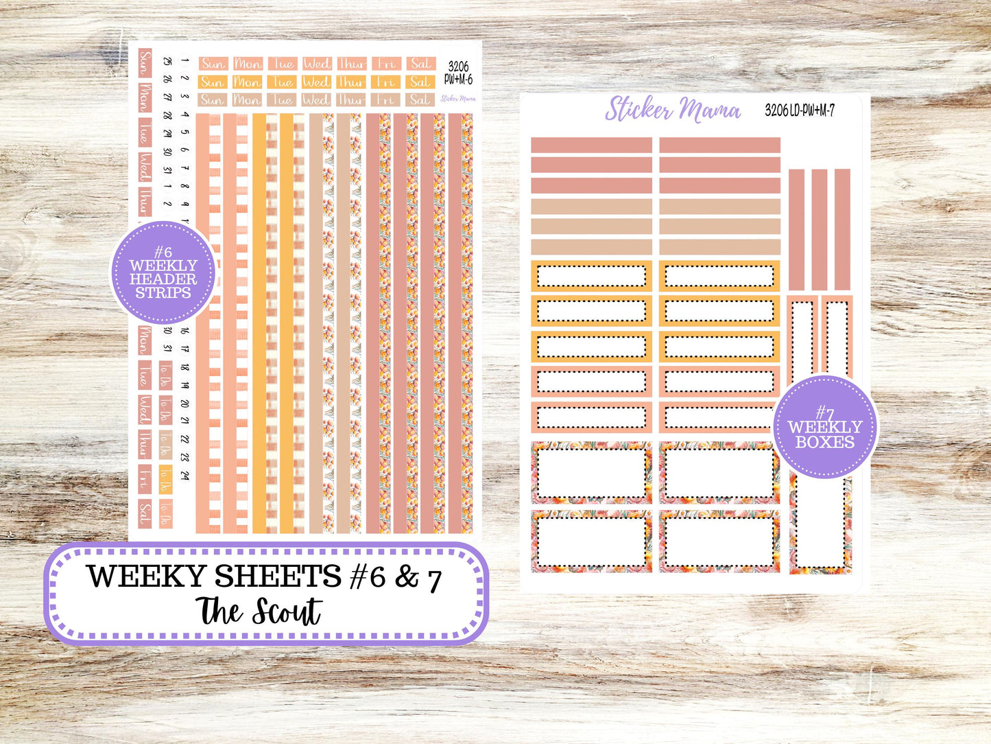 Laurel Denise Large Scout Planner Sticker Kit | Portrait Weekly + Monthly | September Falling Color 3206 | 6/26
