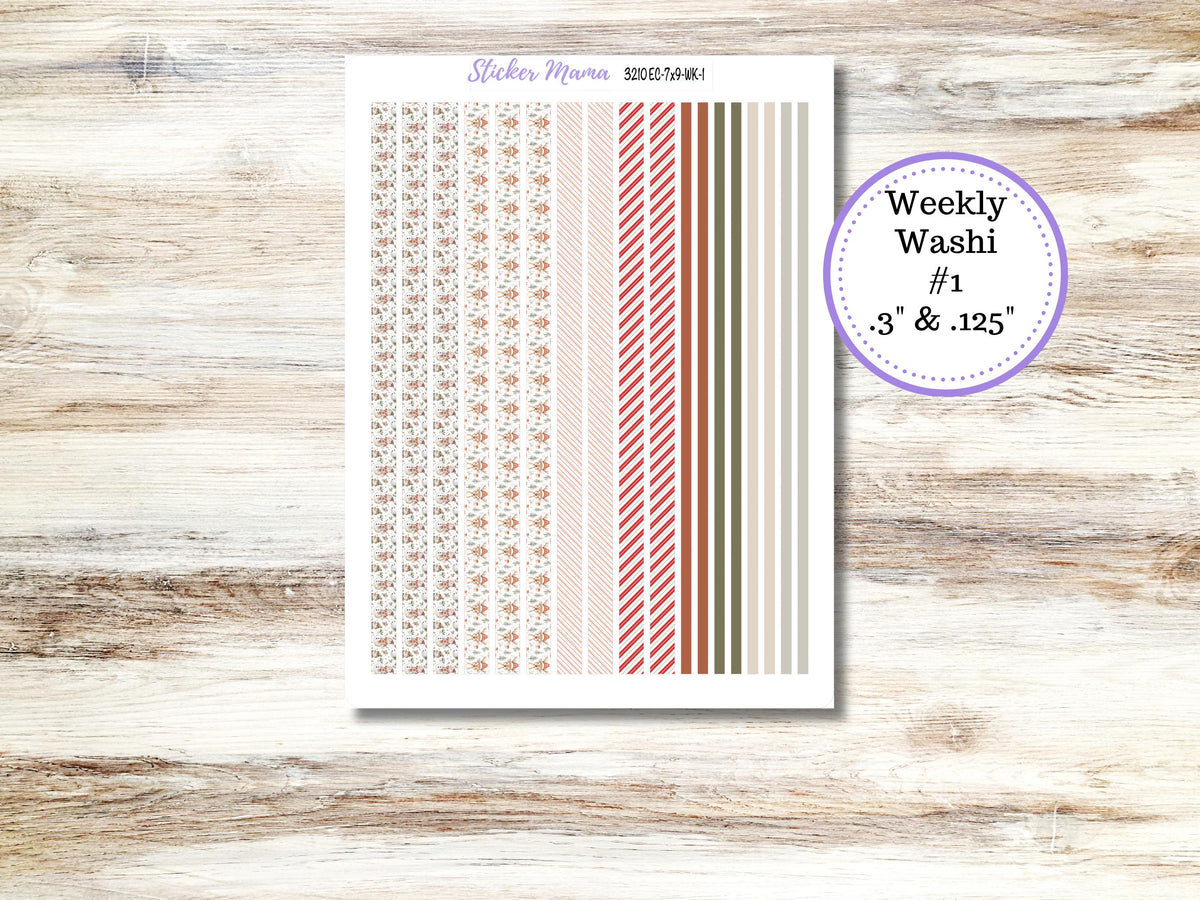 Erin Condren Weekly Planner Kit 3210 | December Frosty Friends | Horizontal | Vertical | Hourly | 9-26