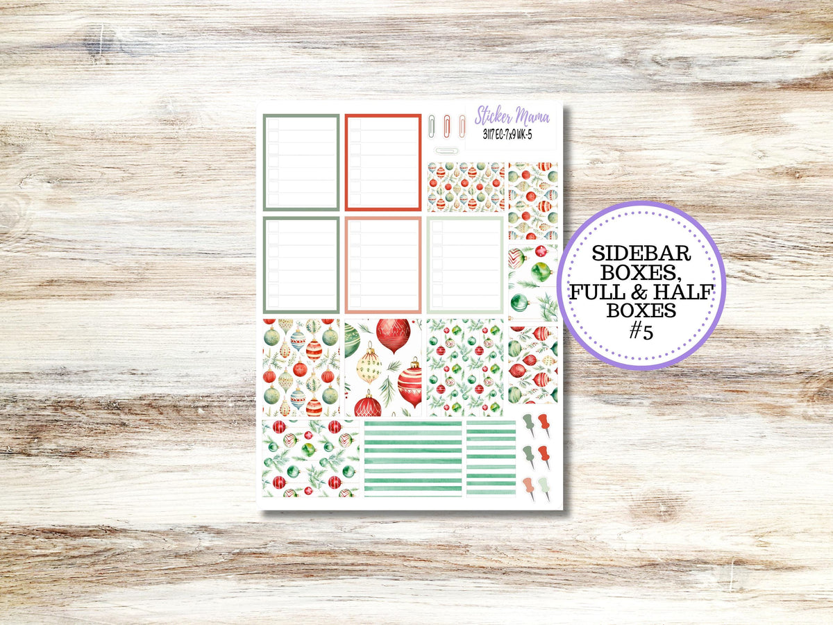 Erin Condren Weekly Planner Kit 3117 | Jolly Jewels | Vertical, Horizontal & Hourly Stickers | December | 9-26