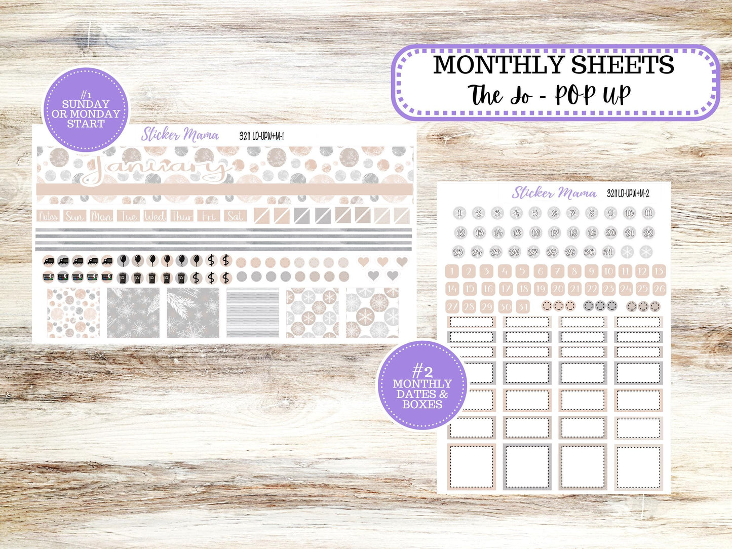 LD POP-UP Week+Month Planner Kit #3211 || The Jo || Pastel Wonderland || Laurel Denise Kit || Laurel Denise Stickers || 10-25