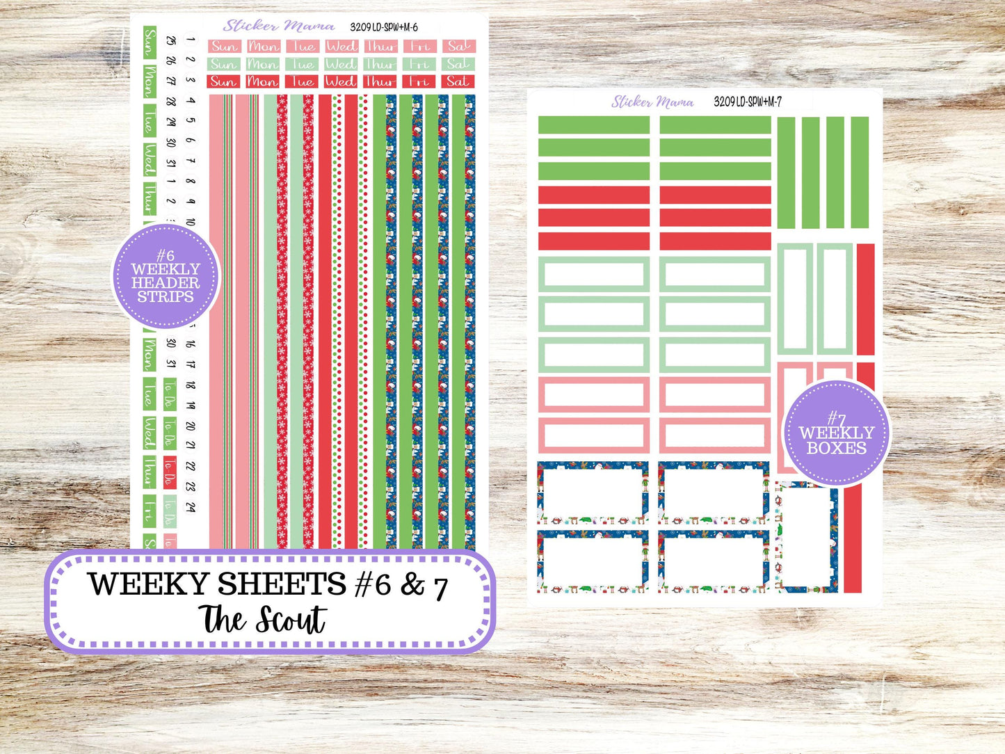 LD Small "The Scout" || PORTRAIT Weekly + Monthly Planner Kit #3209 || Jolly Pines || Laurel Denise Kit Portrait || 10-25