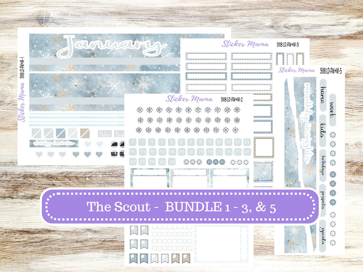 LD Large "The Scout" || PORTRAIT Weekly + Monthly Planner Kit #3118 || January || Laurel Denise Kit Portrait || || 10-25