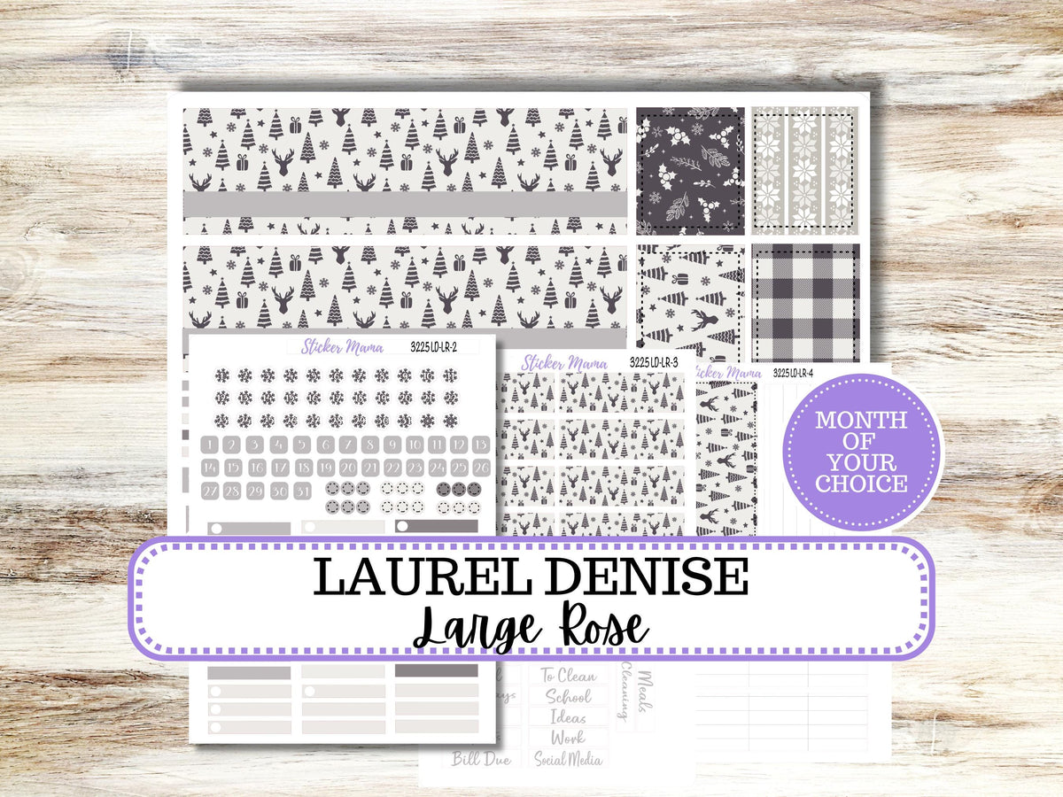 Laurel Denise Large Rose Planner Sticker Kit | 3225 Sleek Season | 9-26 | Choose your own month