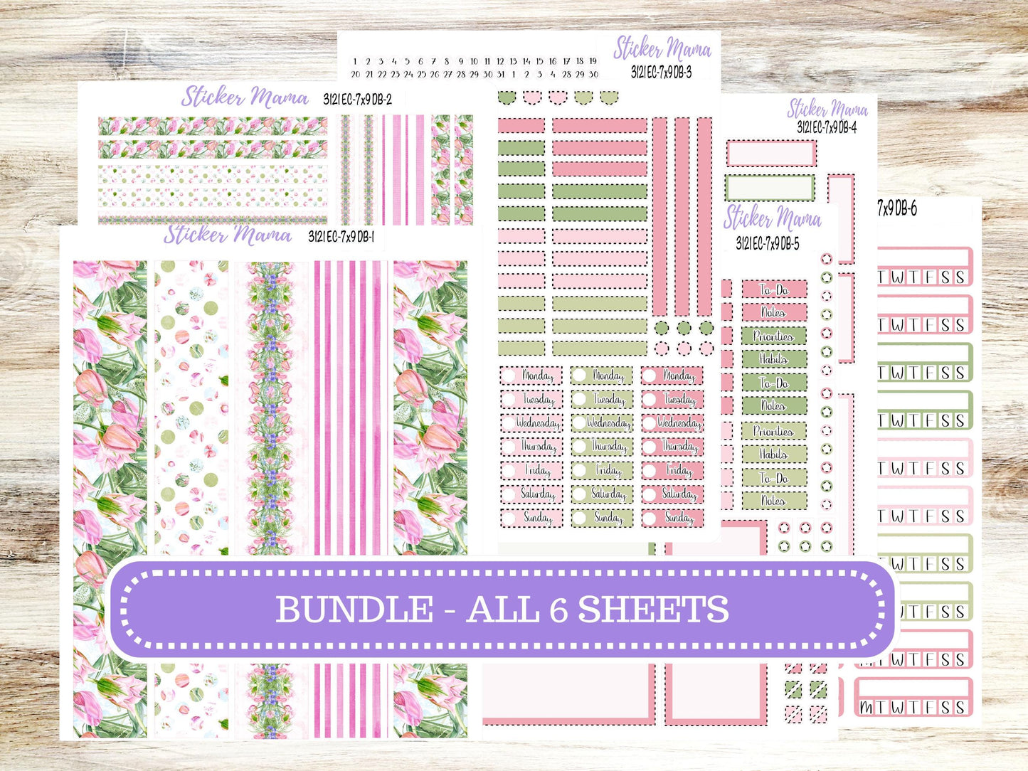 ERIN CONDREN Dashboard Planner Kit DB-3121 || April - Easter Petals || Dashboard Planner Sticker Kit || Erin Condren ||