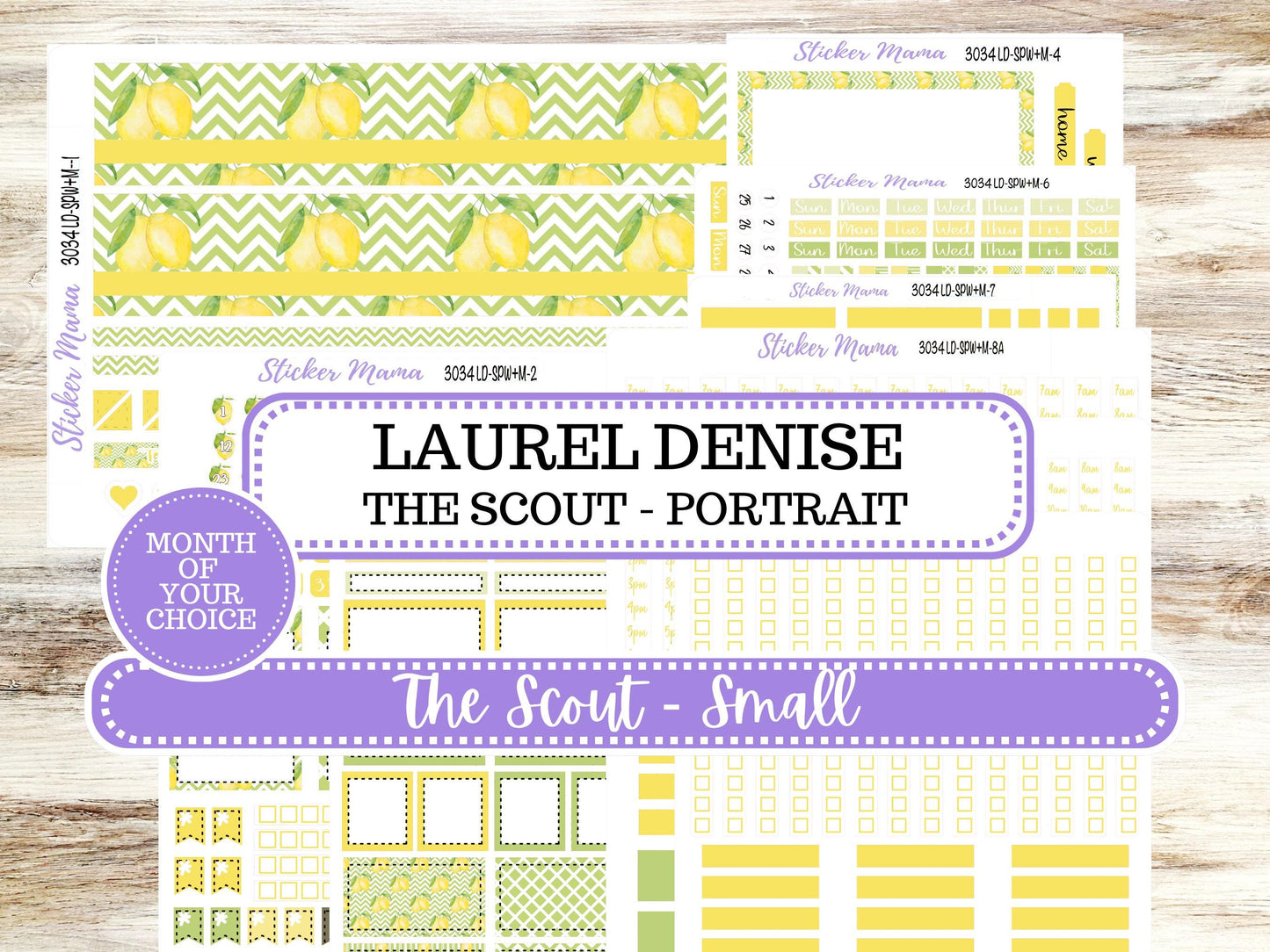 LD Small "The Scout" || PORTRAIT Weekly + Monthly Planner Kit #3034 || Fresh Squeeze || Laurel Denise Kit Portrait  || 11-25