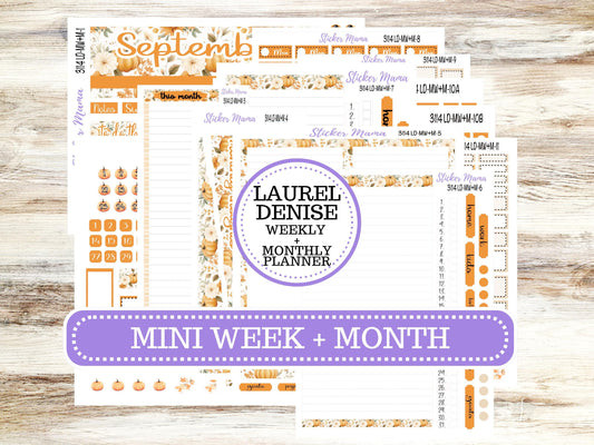 LAUREL DENISE MINI Week + Month Planner Kit #3114 || Laurel Denise September Kit || Laurel Denise Stickers || September June 25