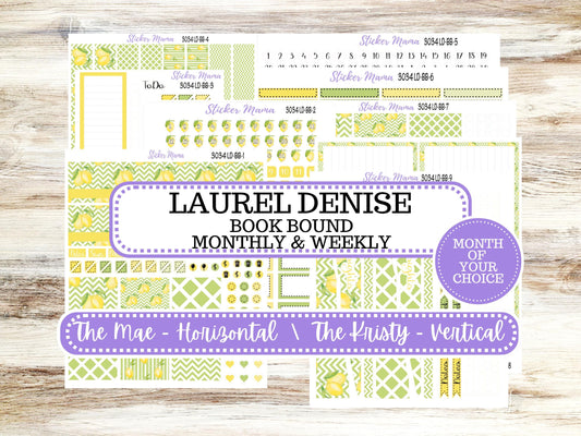 LD BOOK-BOUND Planner Kit #3034 || The Mae || The Kristy || Lucky Blossom || Laurel Denise Sticker Kit ||  11-25
