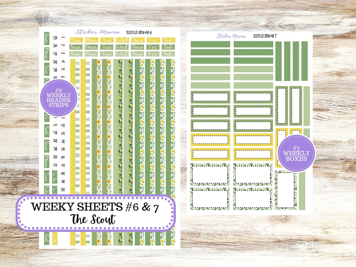 LD Small "The Scout" || PORTRAIT Weekly + Monthly Planner Kit #3213 || March Lucky Blossom || Laurel Denise Kit Portrait  || 11-25