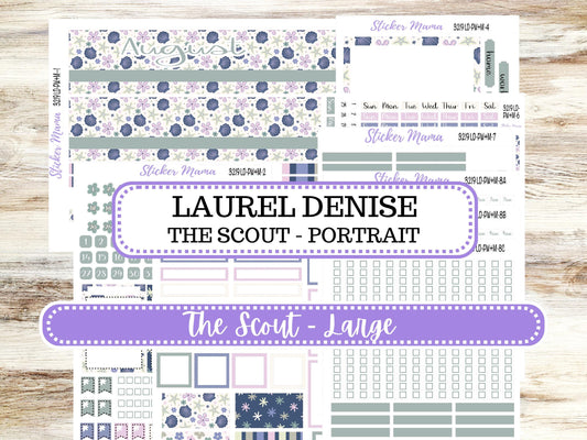 Laurel Denise Large Scout Planner Sticker Kit | Portrait Weekly + Monthly | August Blossom Breeze 3219 | 5-26