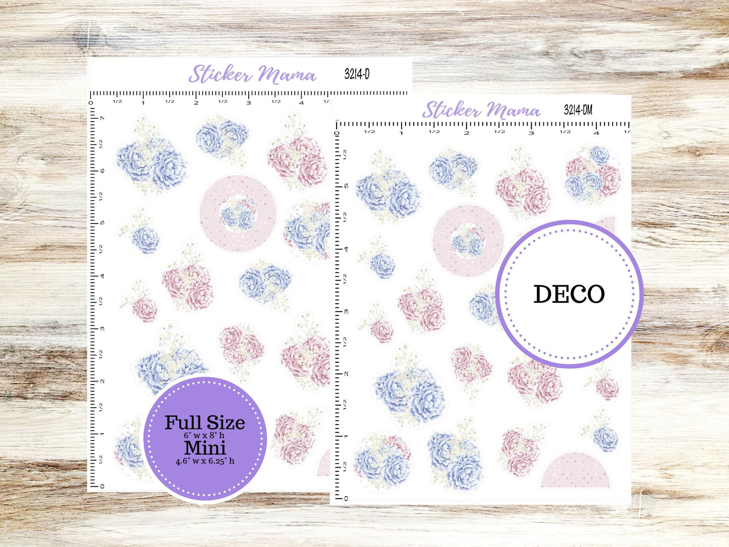 DECO-3214 || Peony Palace Deco || PLANNER STICKERS || Planner Deco Stickers || April Deco