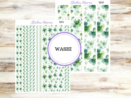 WASHI PLANNER STICKERS || 3120 || Shamrock Magic || Washi Stickers || St. Patricks Planner Stickers || March Washi for Planners