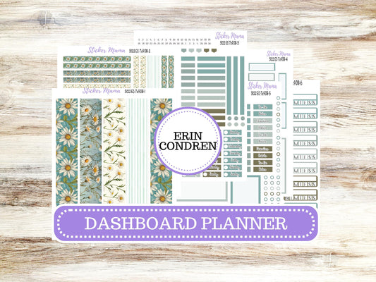 ERIN CONDREN Dashboard Planner Kit DB-3122 || Vintage Bloom || Dashboard Planner Sticker Kit || Erin Condren ||