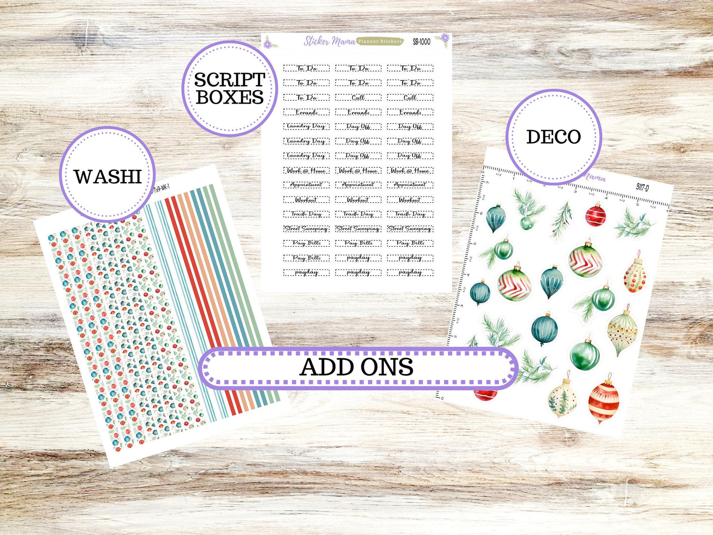 LD “The Nancy & Anne” Large || Week + Month PLANNER Monthly Kit #3117 || Laurel Denise Horizontal Vertical Kit || December || 9-25
