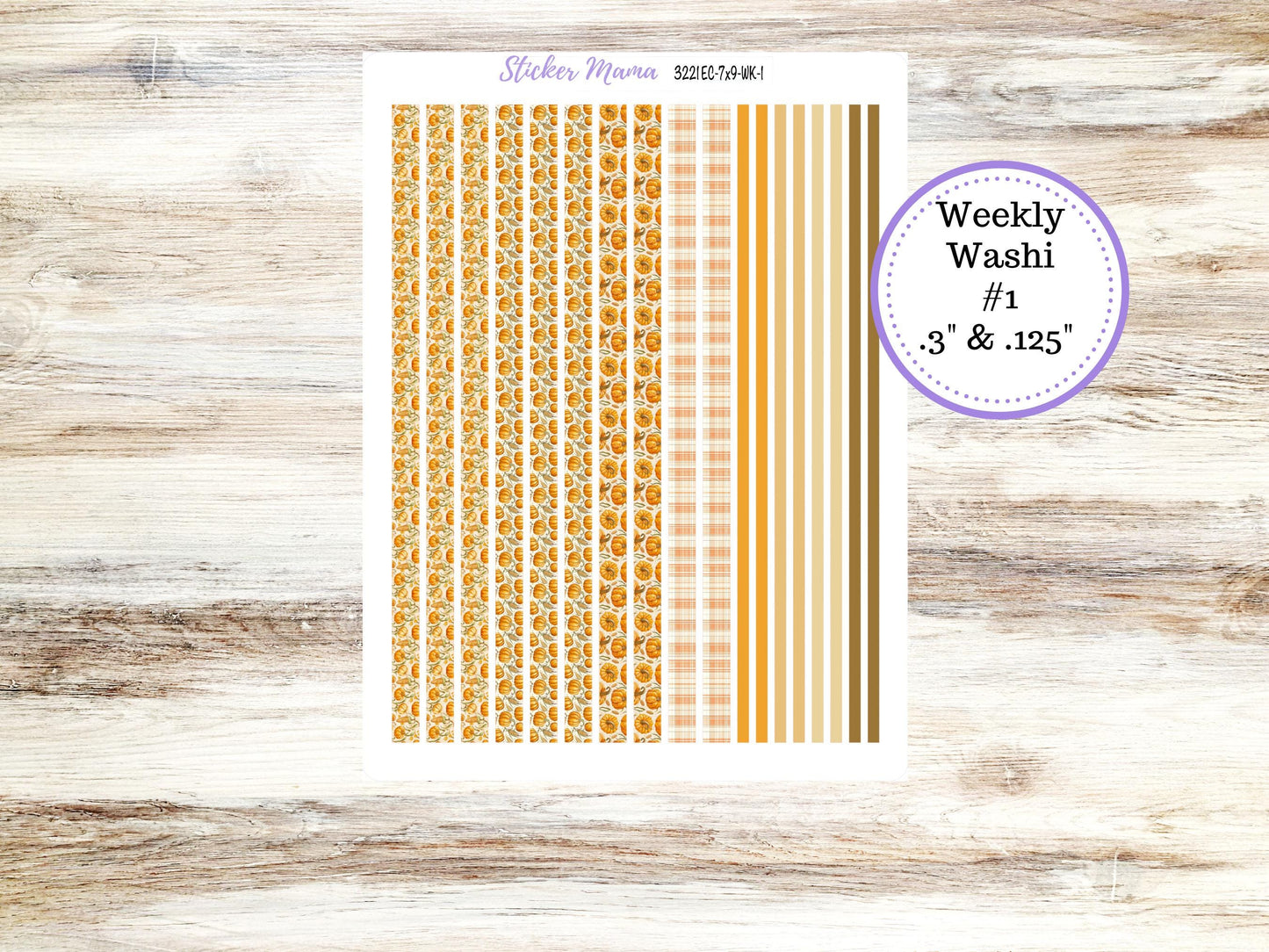 ERIN CONDREN Weekly Planner Kit WK-3221 | Pumpkin Cornstalk