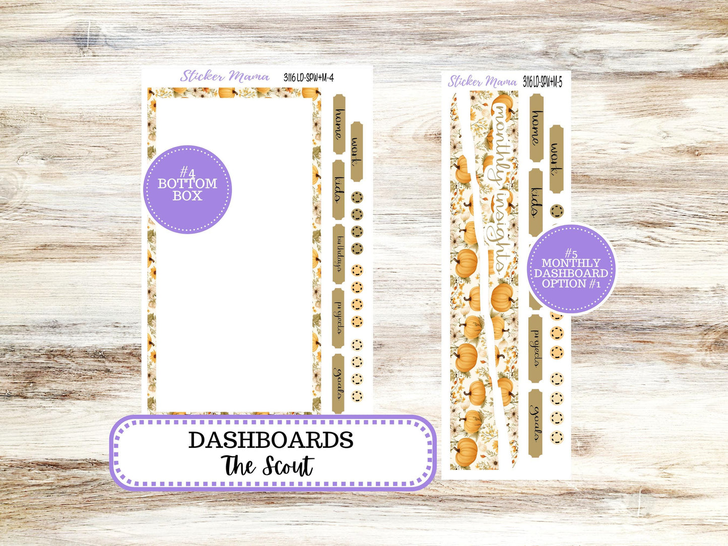 Laurel Denise Small Scout Planner Sticker Kit | Portrait Weekly + Monthly | Choose your month | Fall 3116 Pumpkin Spice | 7-26