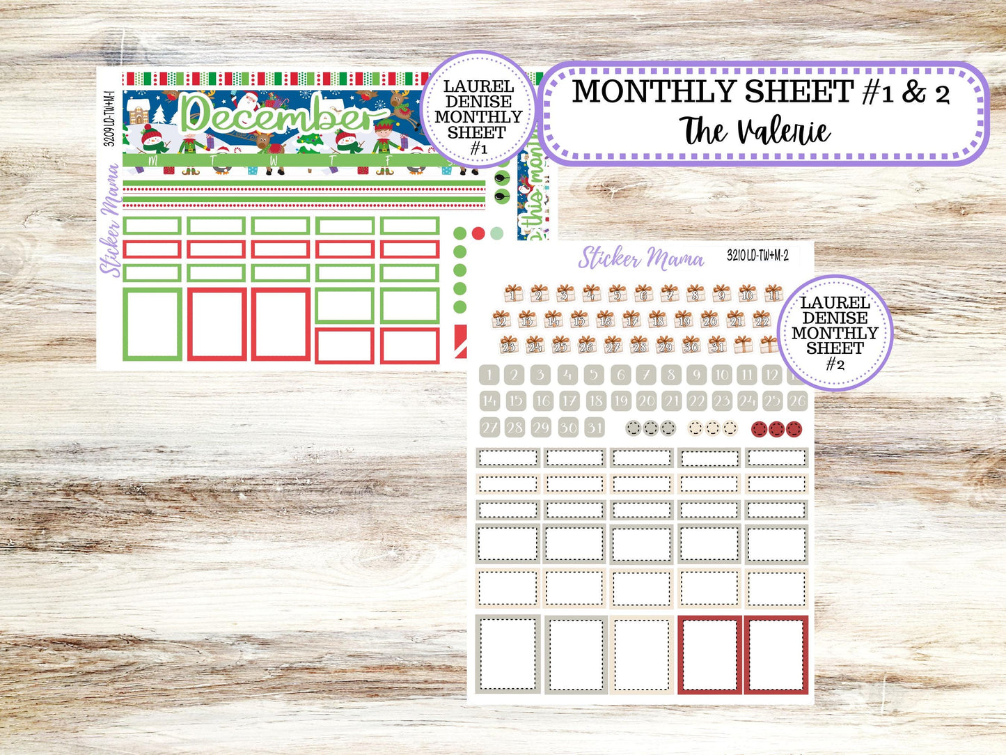 LD "The Valerie" || TEACHER Week + Month Planner Kit #3210 || Frosty Friends ||Laurel Denise Kit || Laurel Denise Teacher Planner || June 25
