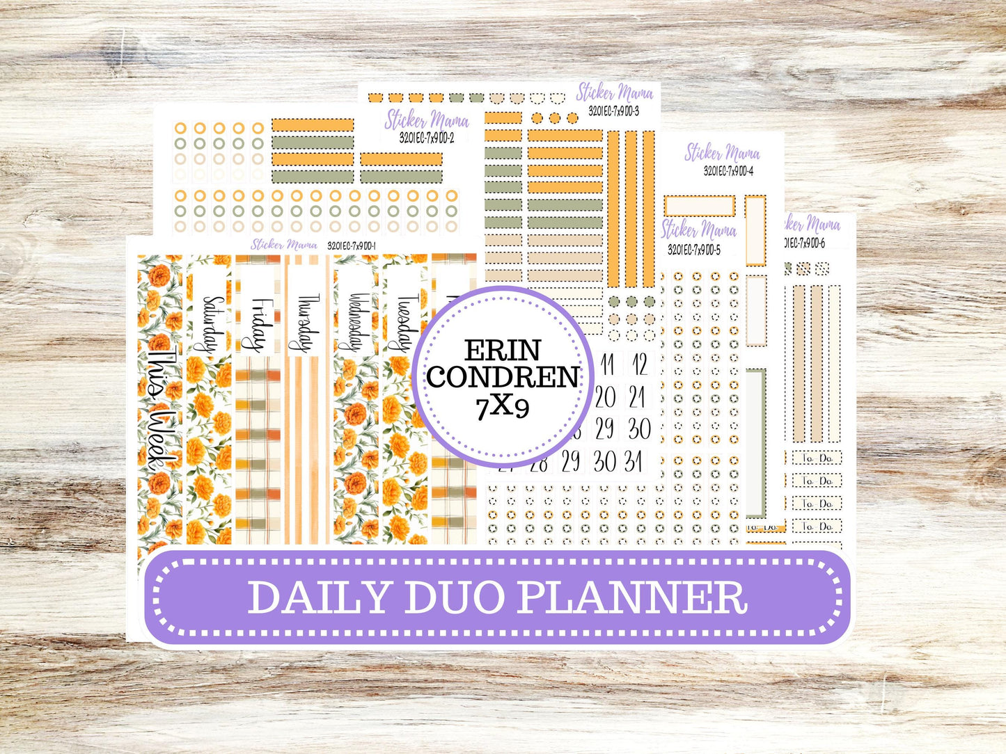 Erin Condren Daily Duo Planner Sticker Kit | 3201 Fall Colors