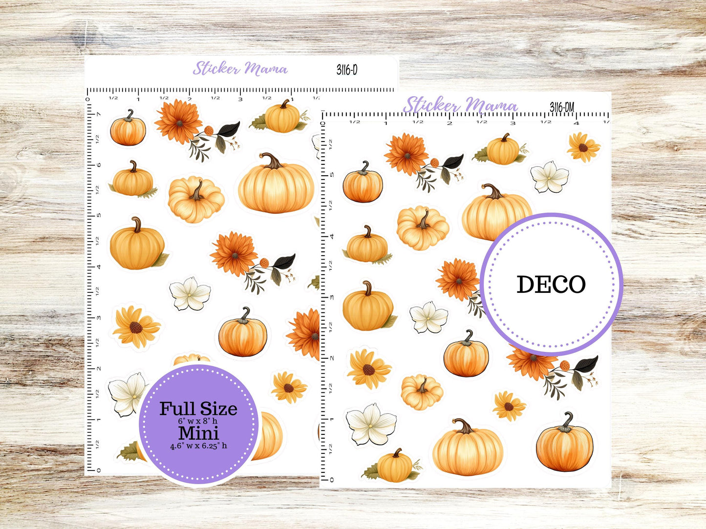 DECO-3116 || Pumpkin Spice Deco || PLANNER STICKERS || Fall Stickers ||