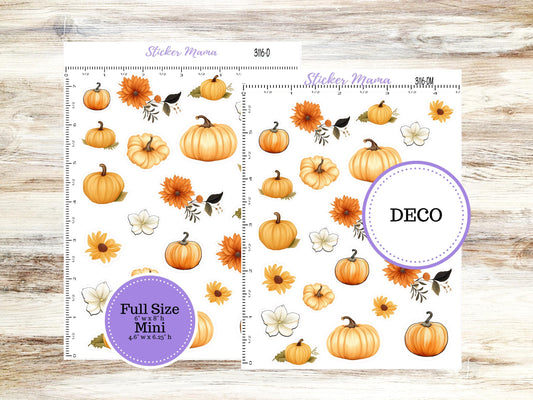 DECO-3116 || Pumpkin Spice Deco || PLANNER STICKERS || Fall Stickers ||