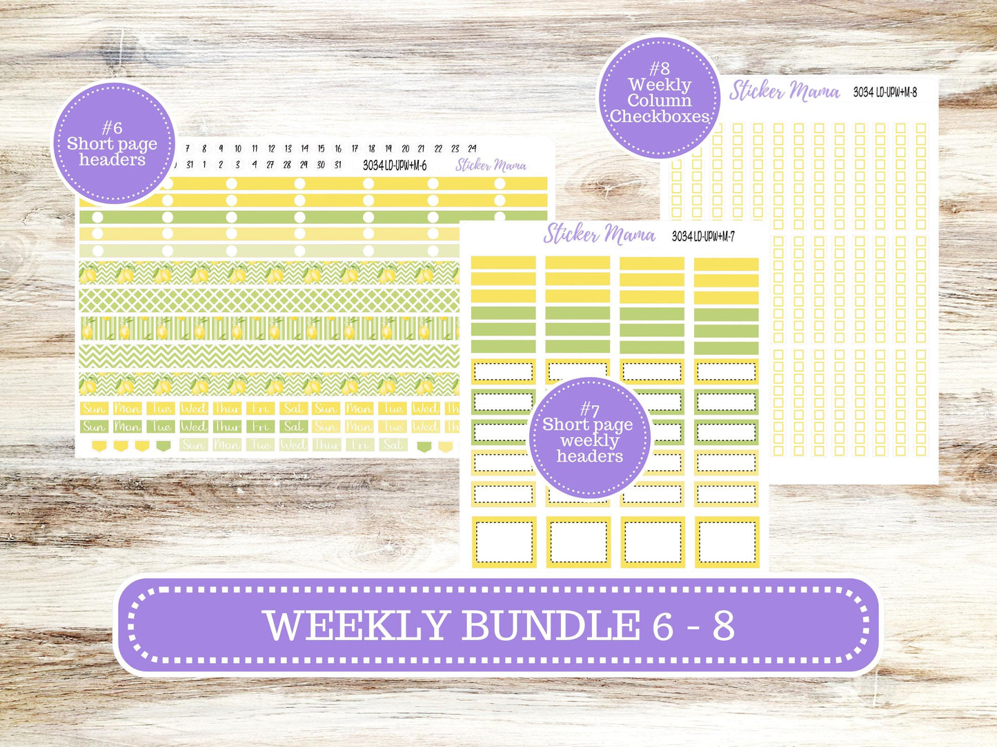 LD POP-UP Week+Month Planner Kit #3034 || The Jo || Fresh Squeeze || Laurel Denise Kit || Laurel Denise Stickers || 11-25