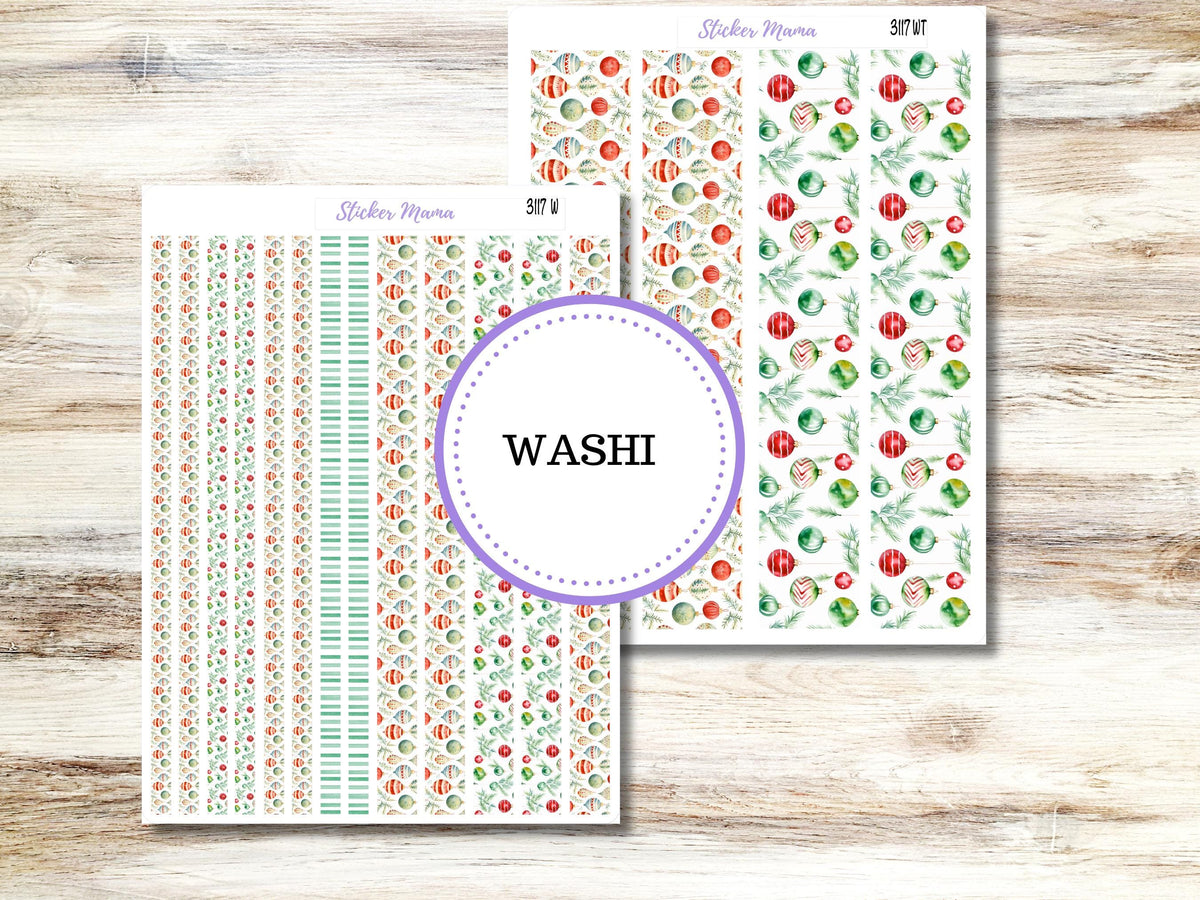 Washi 3117 | Jolly Jewels | Washi Planner Stickers | Christmas Washi