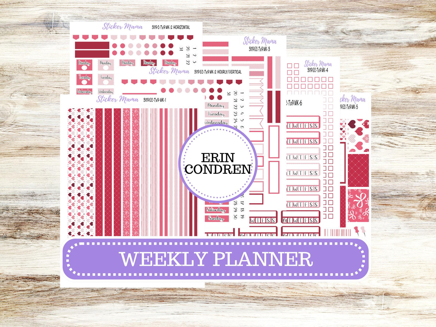 ERIN CONDREN Weekly Planner Kit WK-3119 || February || Weekly Planner Sticker Kit || Erin Condren || 10-25