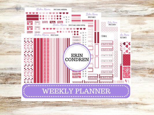 ERIN CONDREN Weekly Planner Kit WK-3119 || February || Weekly Planner Sticker Kit || Erin Condren || 10-25