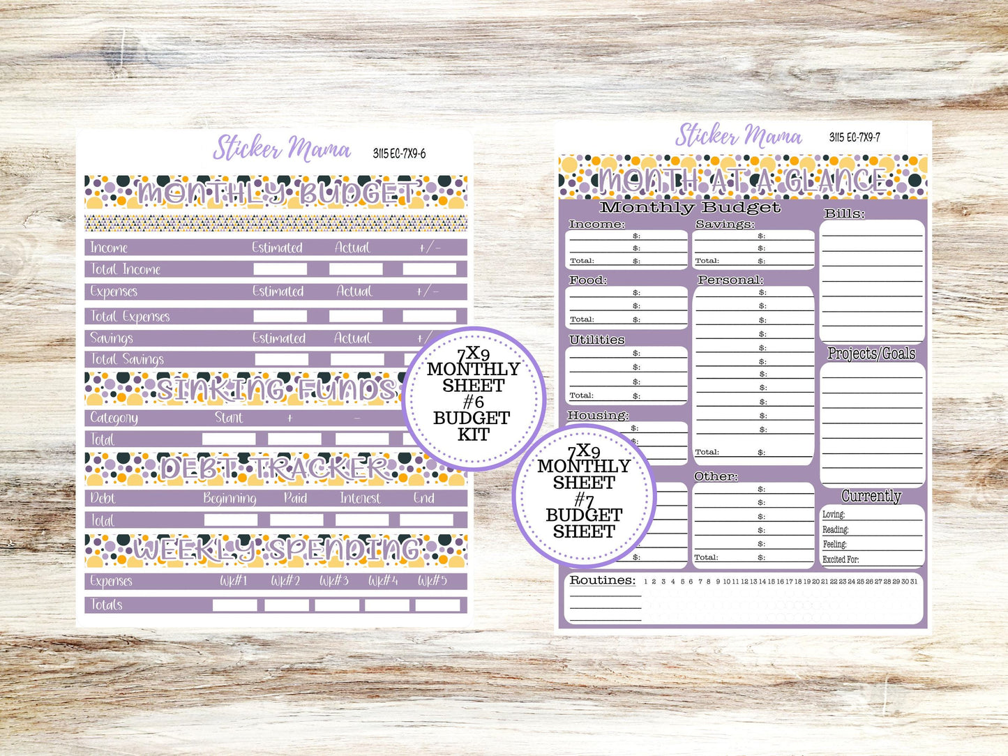 ERIN CONDREN Monthly Kit-3115 || 7X9 || Spooky Palette - 7x9 ec October Monthly Kit - October Monthly Planner Kits -  Monthly Pages