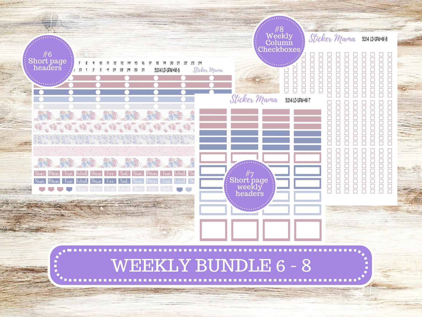 LD POP-UP Week+Month Planner Kit #3214 || The Jo || April Peony Palace || Laurel Denise Kit || Laurel Denise Stickers || 12-25