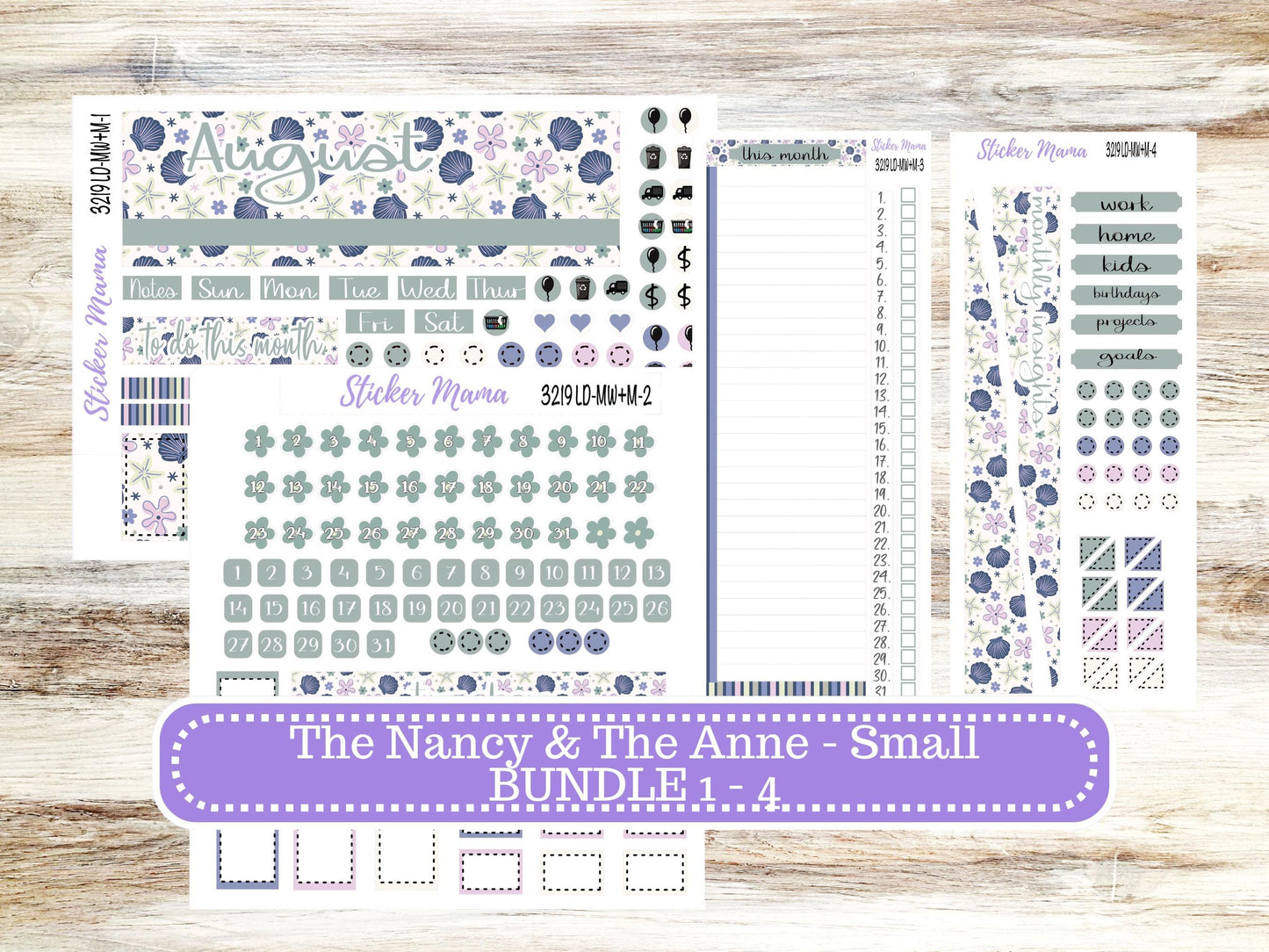 Laurel Denise Small Anne and Nancy Planner Sticker Kit | August 3219 Tropical Trinkets | 5-26