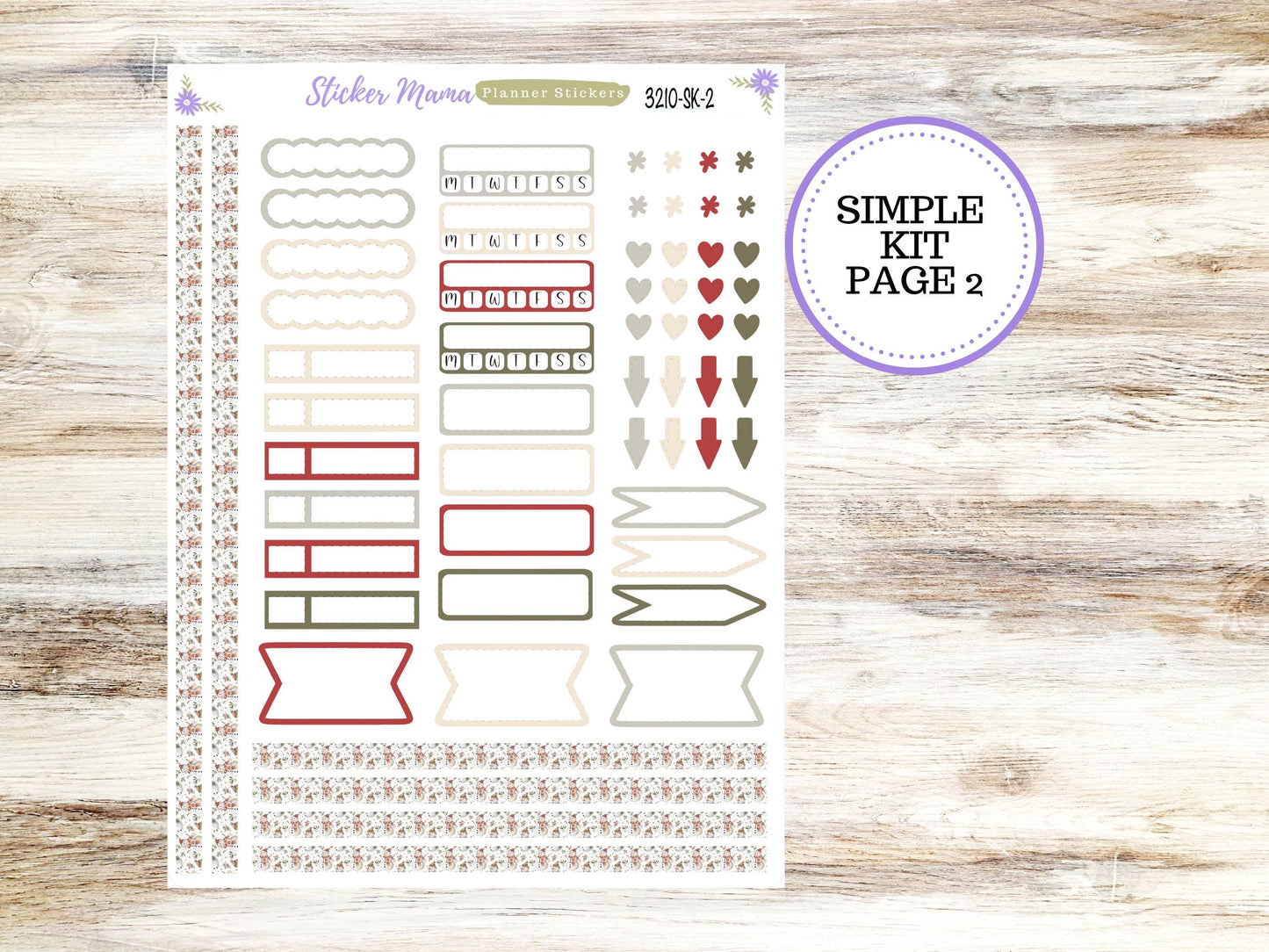 SIMPLE KIT  || #3210 || Frosty Friends || Any Kind Planner || Planner Stickers || Planner Stickers