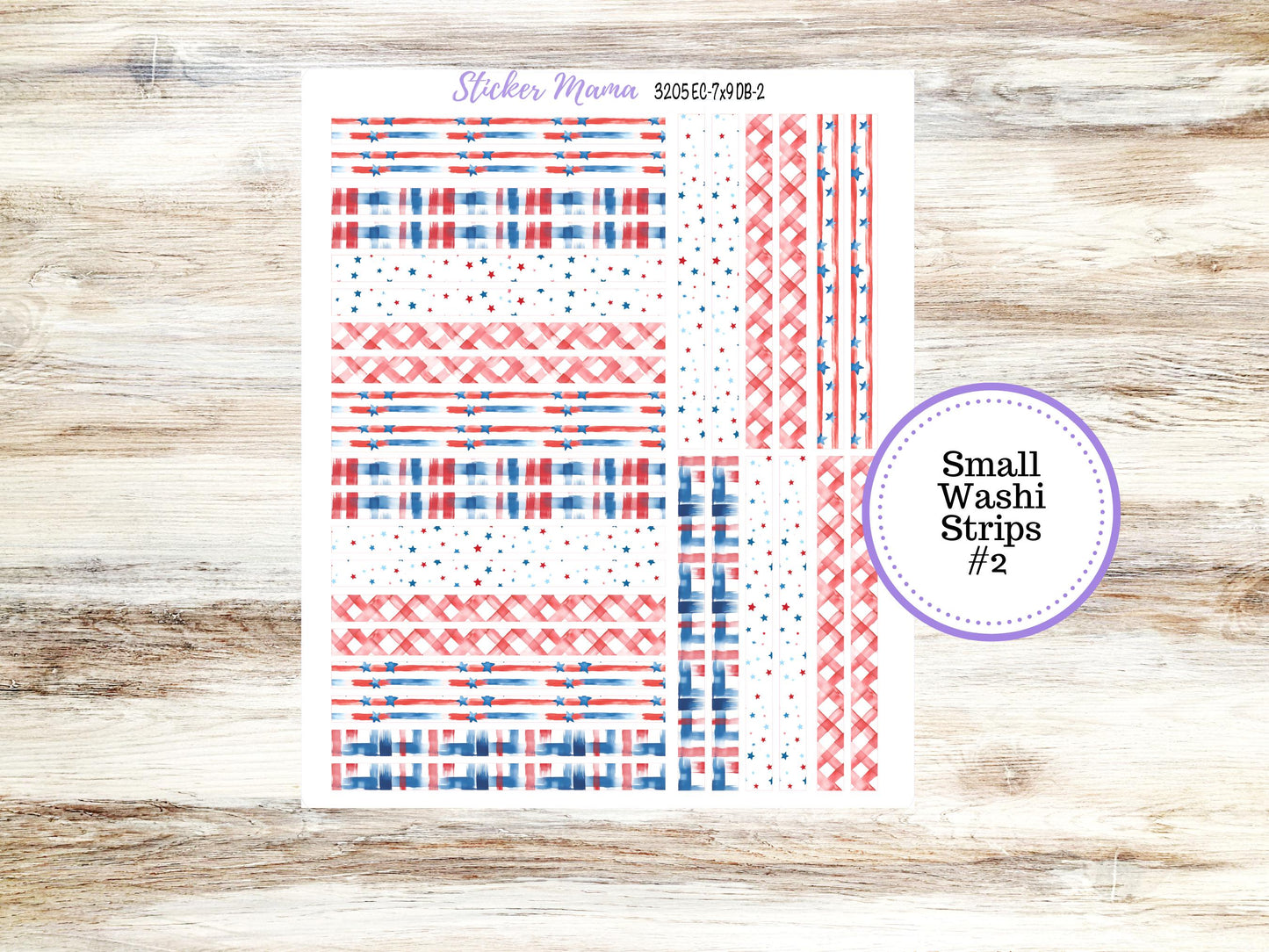 Erin Condren Dashboard Planner Sticker | Kit DB-3205 Patriotic Festivities