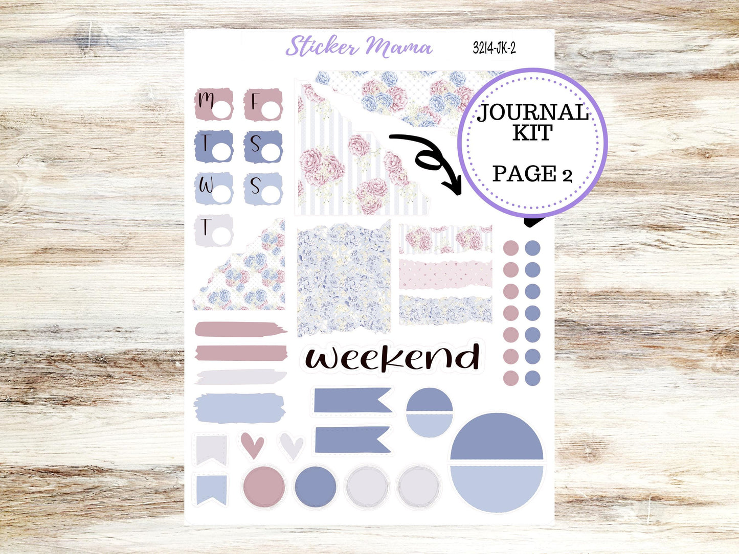 JOURNALING KIT  || #3214 || Peony Palace || Journal Planner || Planner Stickers || Journal Stickers
