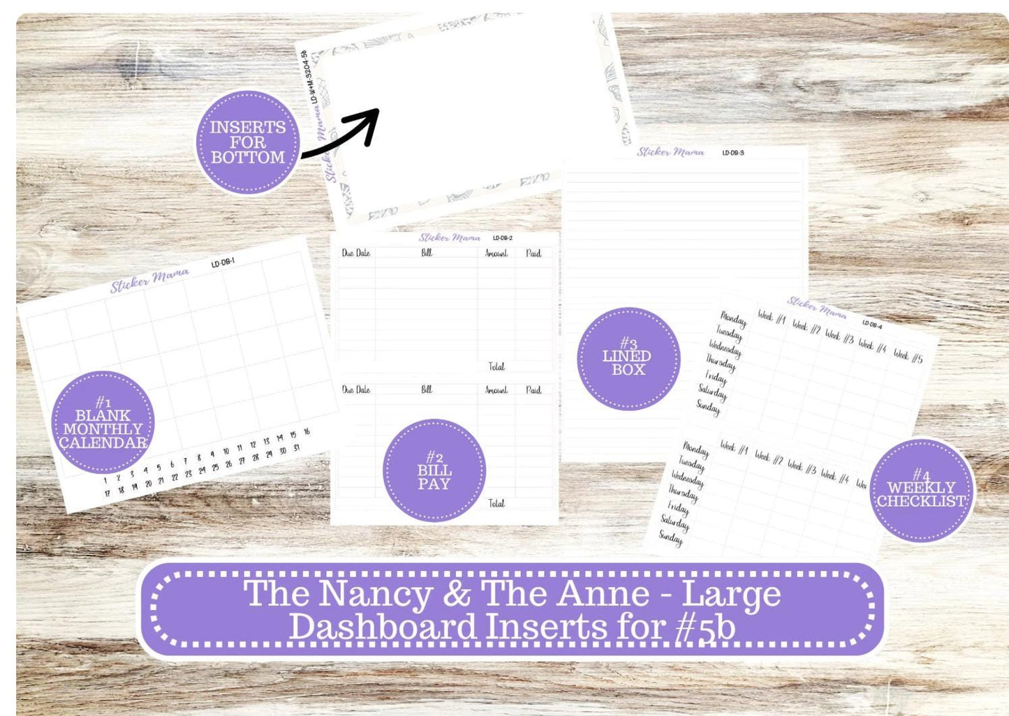 LD “The Nancy & Anne” Large || Week + Month PLANNER Monthly Kit #3214 Peony Palace || Horizontal Vertical Kit || 12-25