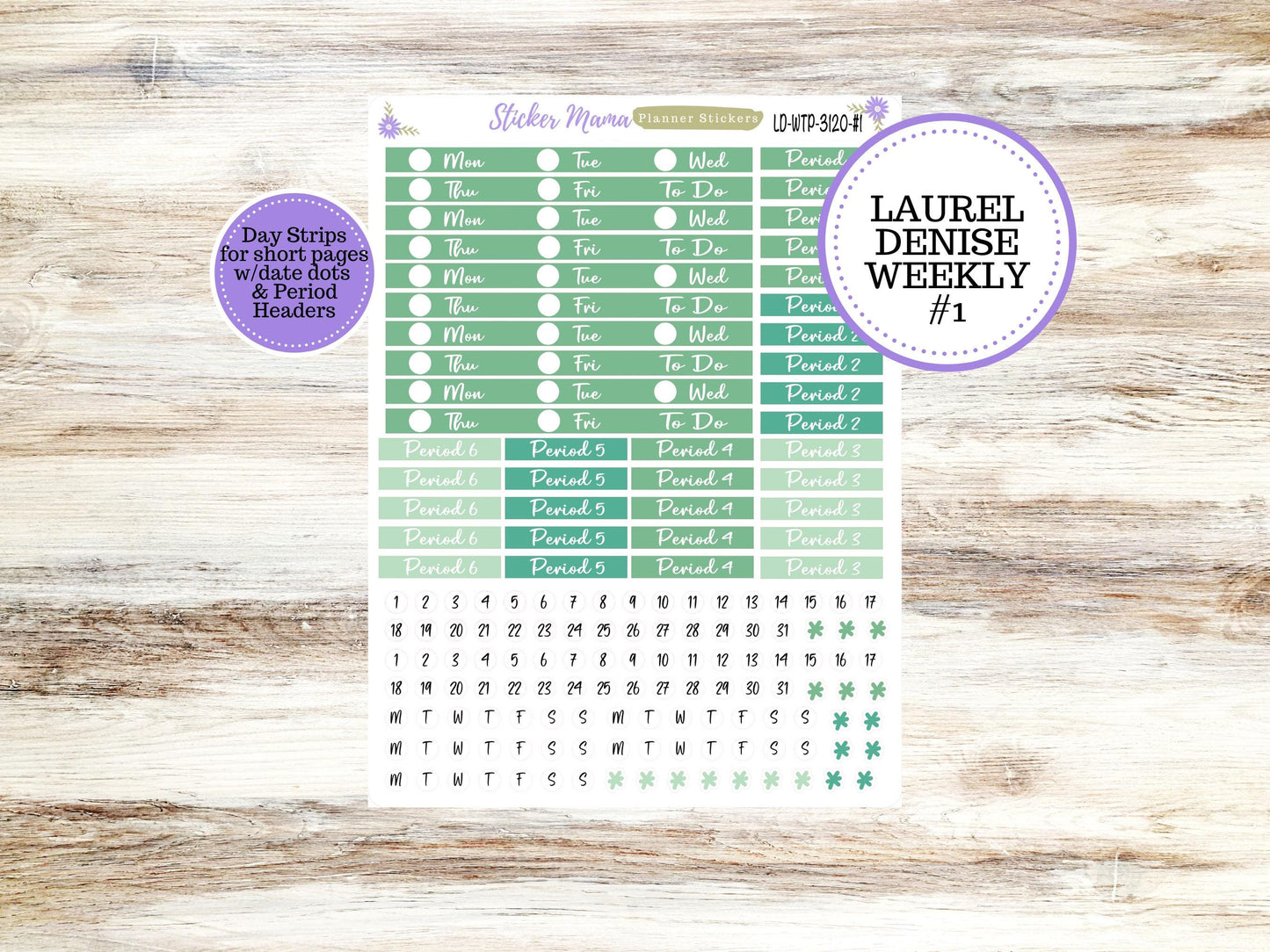 LAUREL DENISE TEACHER Planner Kit #3120 || Laurel Denise Kit || Laurel Denise Stickers || Laurel Denise Planners || March