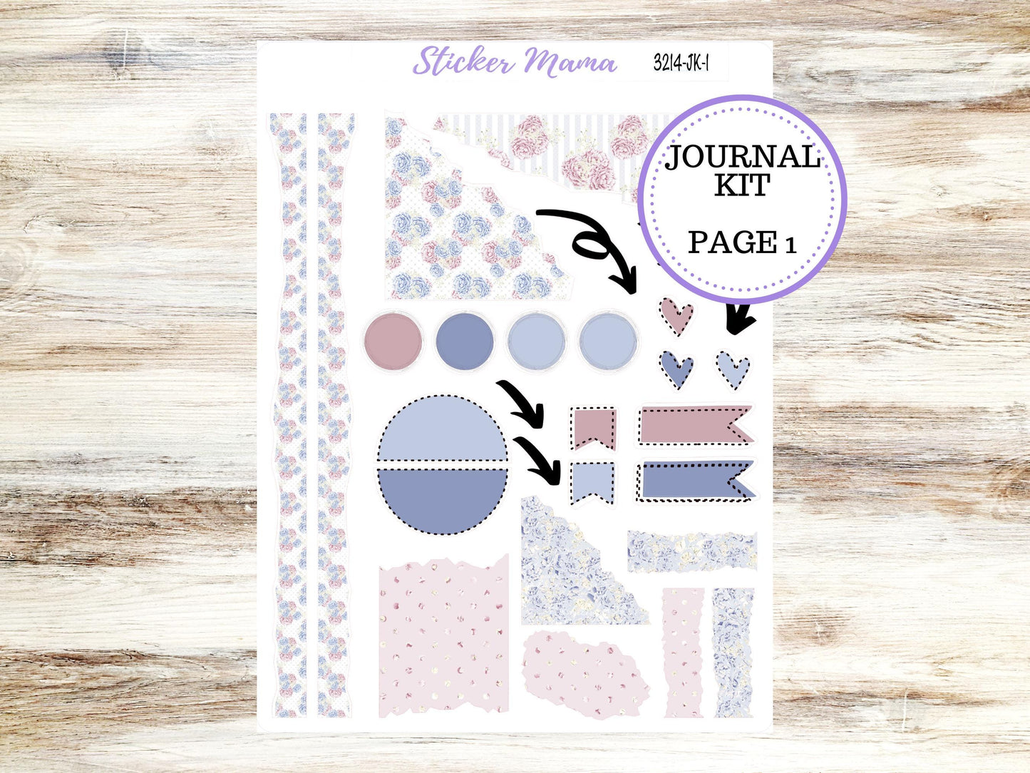 JOURNALING KIT  || #3214 || Peony Palace || Journal Planner || Planner Stickers || Journal Stickers