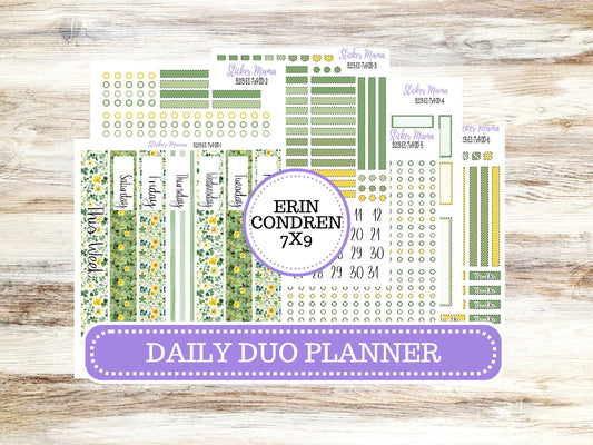 ERIN CONDREN Daily Duo Planner Kit DD-3213 || March - Lucky Blossoms || Daily Duo Planner Sticker Kit || Erin Condren ||