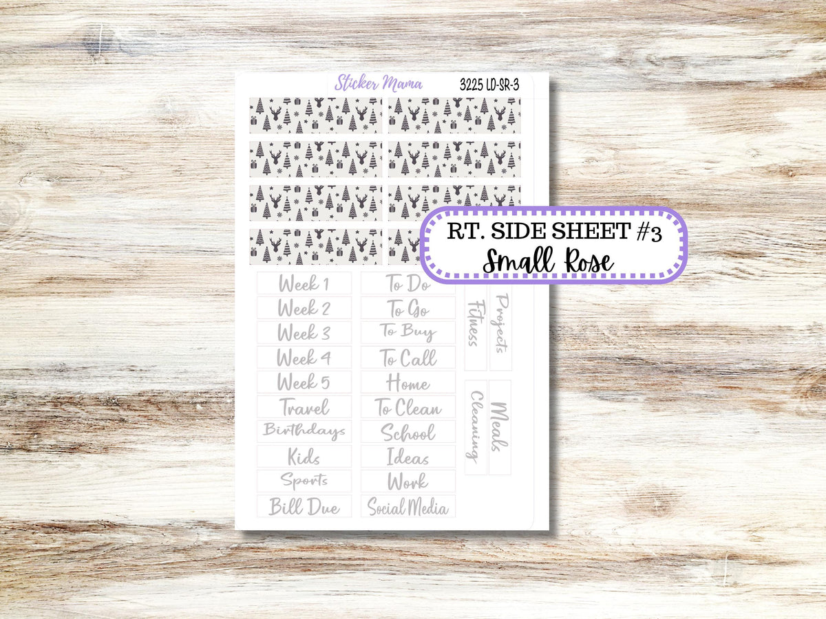 Laurel Denise Small Rose Planner Sticker Kit | 3225 Sleek Season | Choose your own Month | 9-26