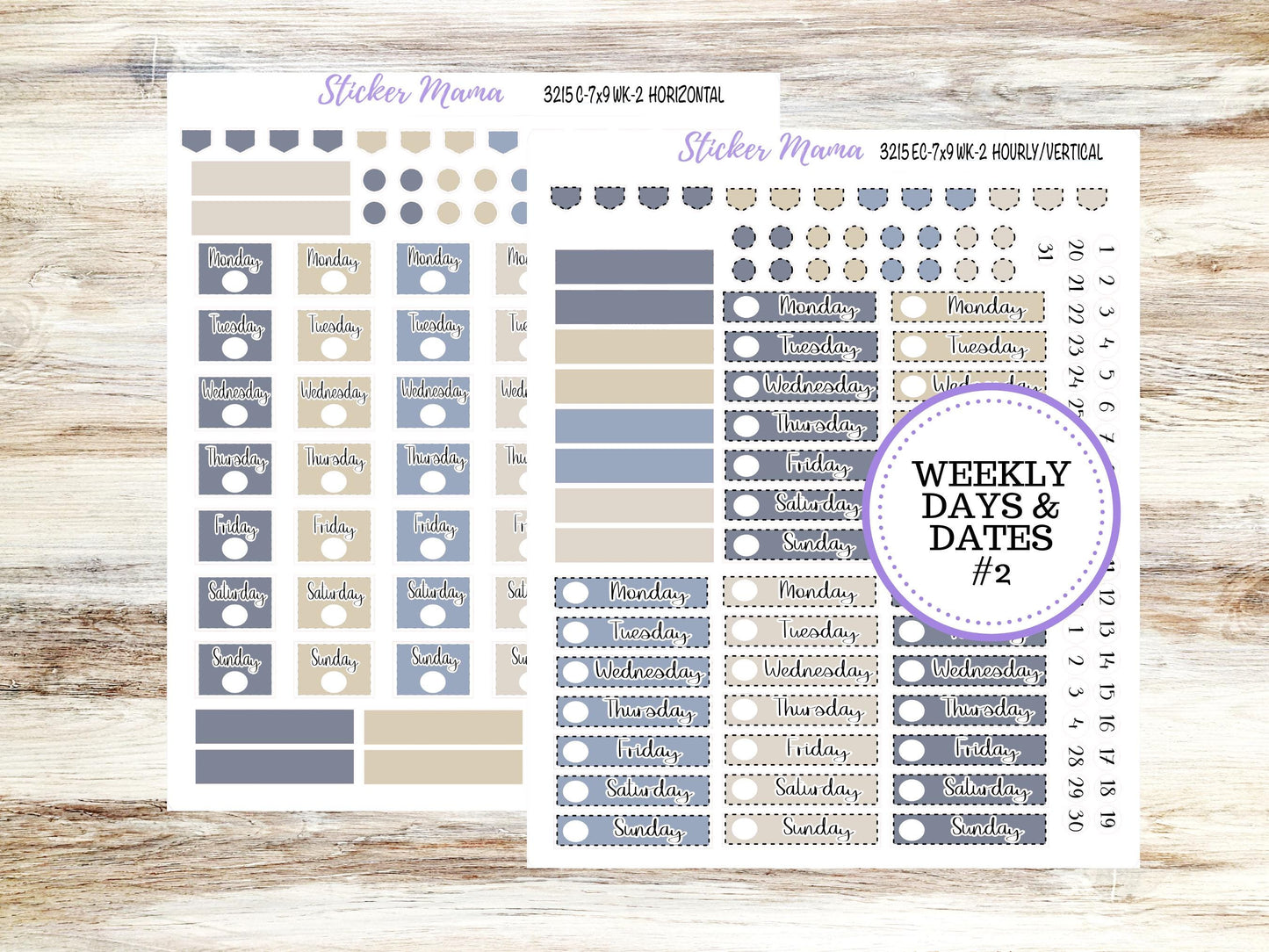 Erin Condren Weekly Planner Kit | Vertical & Hourly Stickers | WK-3215 Charming Roses