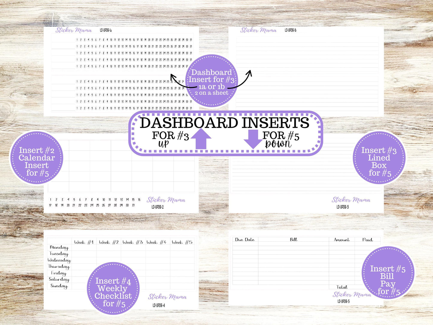 Laurel Denise Jo Planner Sticker Kit | Pop-up Week+Month | July 3217 Old Glory | 4-26